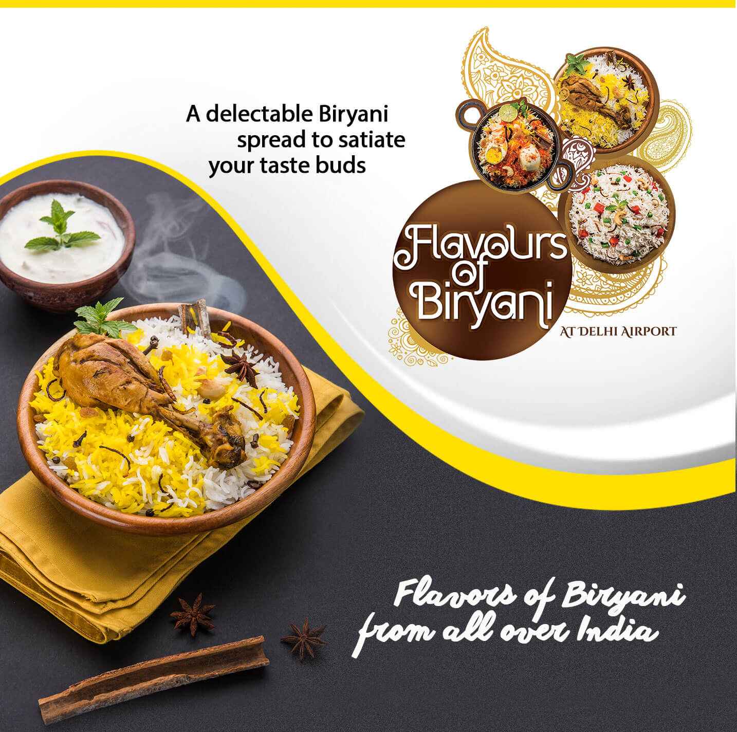 Flavours of Biryani at Delhi Airport