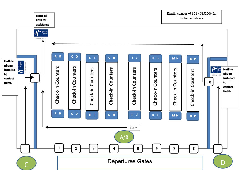 Image of chart of departure gates
