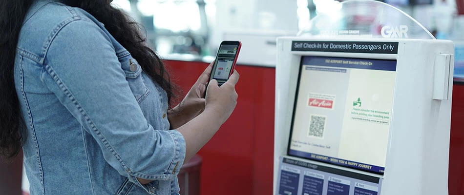Self Check-in Kiosk for Domestic Passengers at Delhi Airport