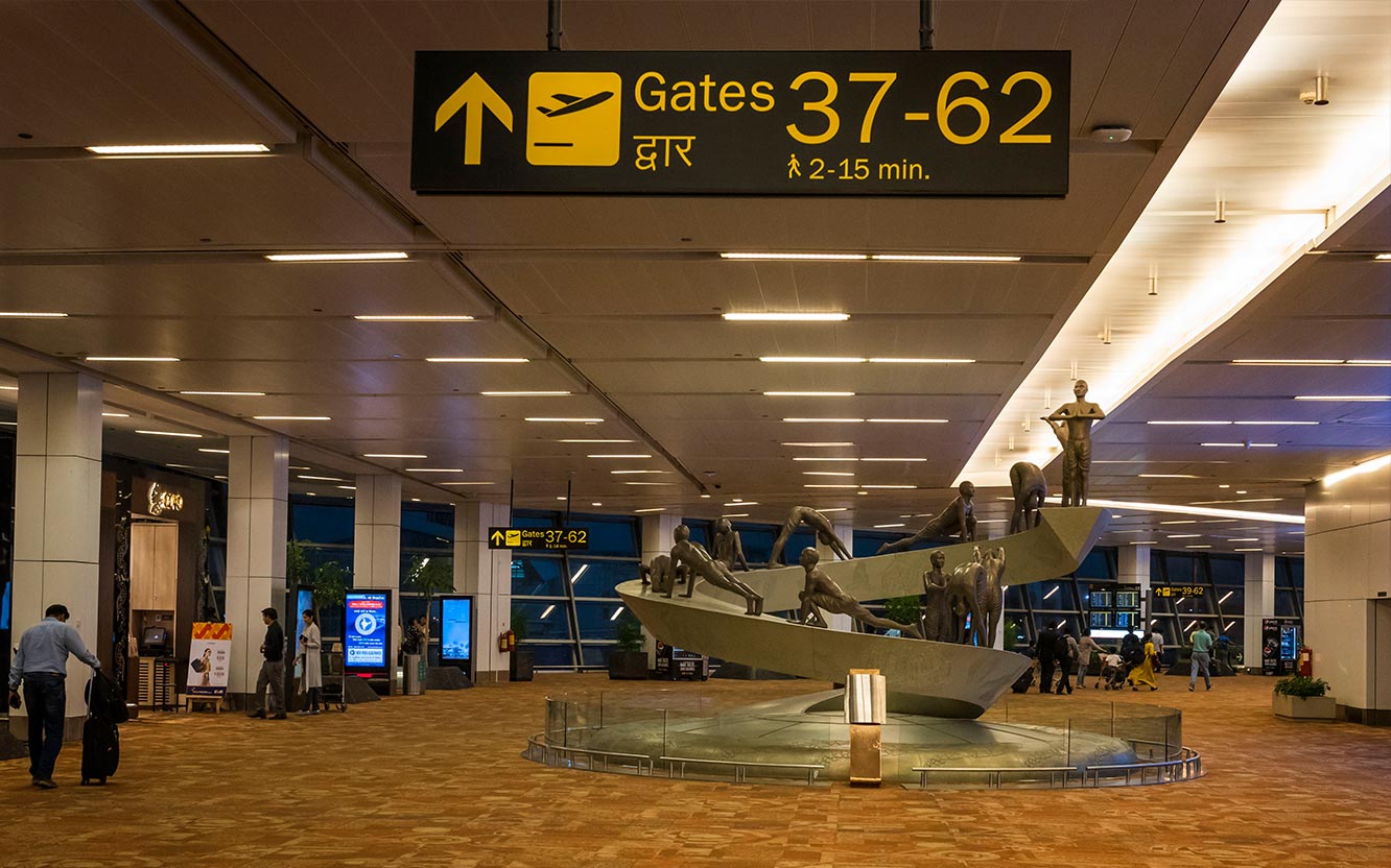 Gates 37 to 62 at Delhi Airport