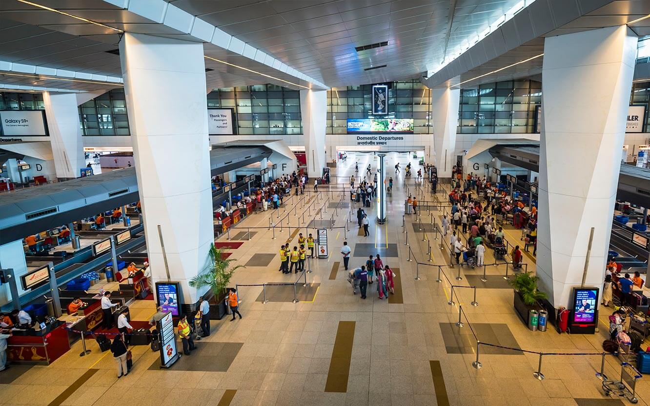 Domestic Departures Area at Delhi Airport